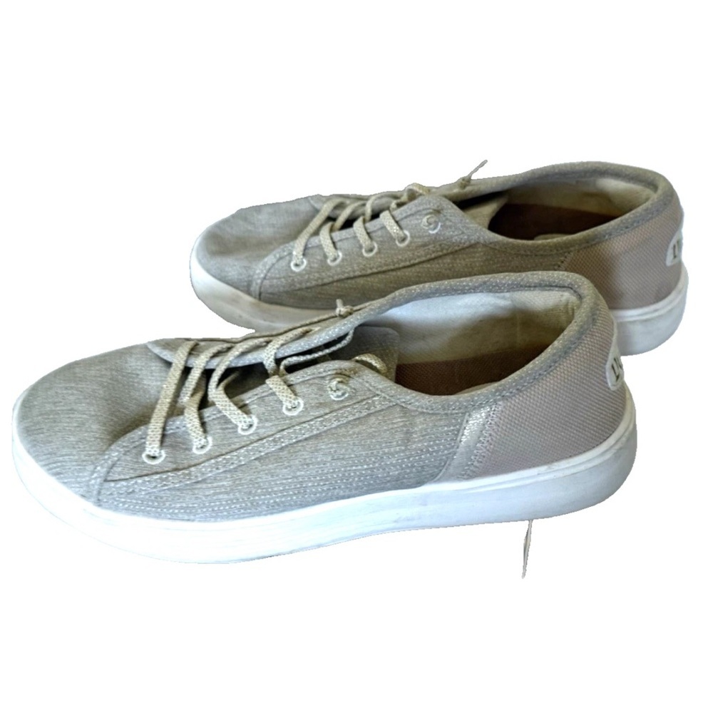 Hey Dude Women's Tan Lace-Up Flats